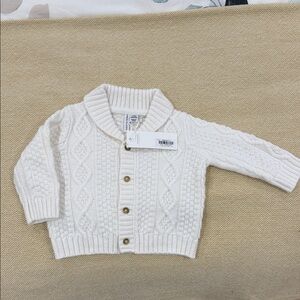 Cozy Cream Cable Knit Kids Cardigan